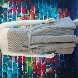 Talbots Pinup Strapless Corset Dress Blue White Stripe NWT 10P 10 Petite